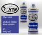 Preview: Chevrolet, Medium Stellar Blue Metallic, 37 / WA219C: 400ml Sprühdose + 400ml Klarlack - Set, von ATW Autoteile West.